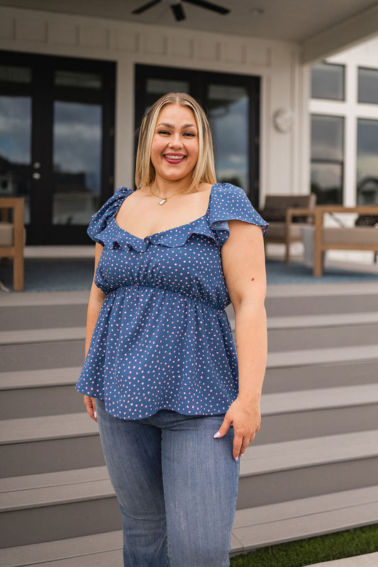 Connect the Dots Peplum Blouse - FamFancy Boutique