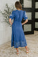 Delicate Devotion Puff Sleeve Dress in Blue