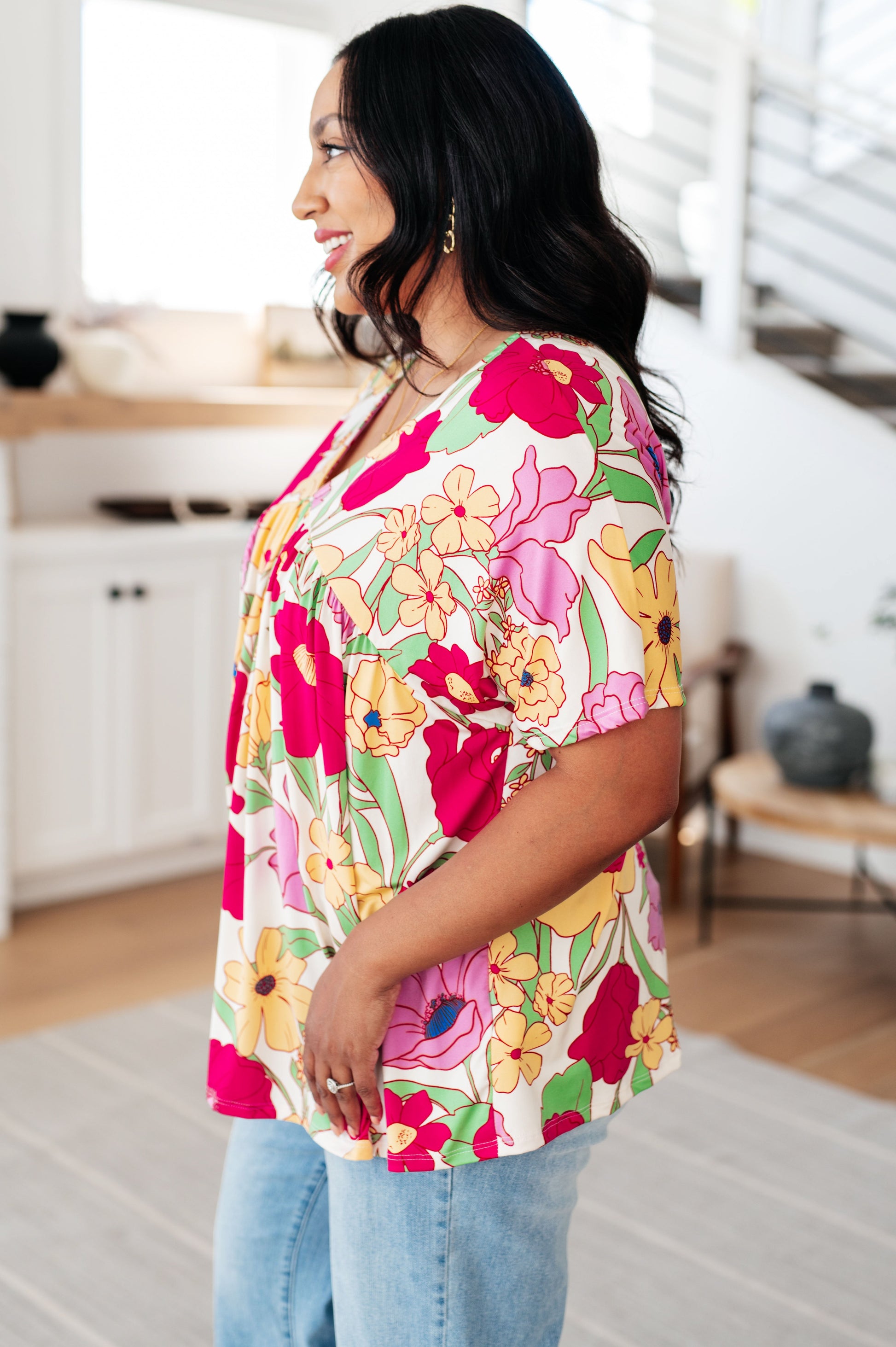 Do It Anyways Floral Top - FamFancy Boutique