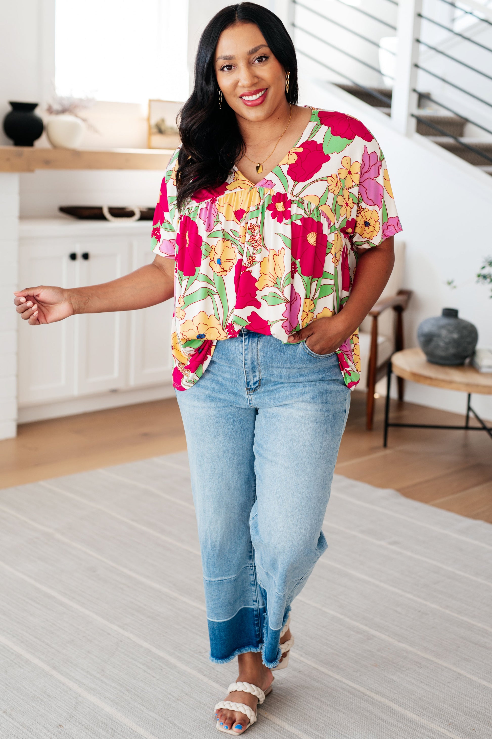 Do It Anyways Floral Top - FamFancy Boutique