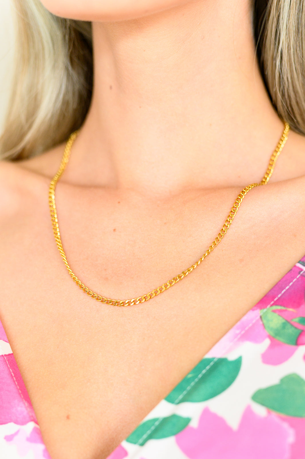 Eagerly Waiting Gold Plated Chain Necklace - FamFancy Boutique