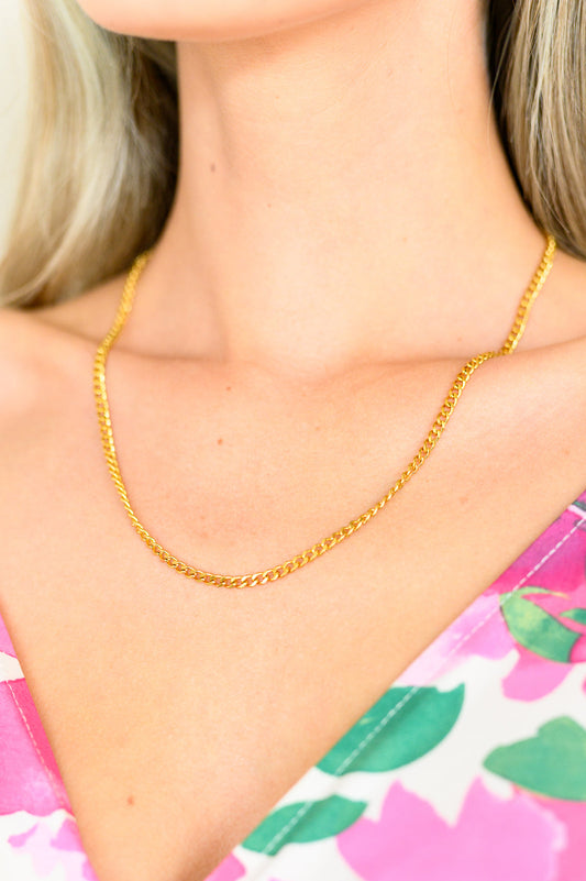 Eagerly Waiting Gold Plated Chain Necklace - FamFancy Boutique