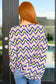Essential Blouse in Navy Multi Chevron - FamFancy Boutique