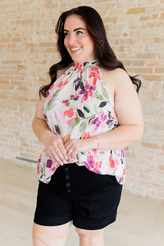 Feeling Lovely Floral Halter Blouse - FamFancy Boutique