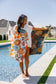 Luxury Beach Towel in Bright Retro Floral - FamFancy Boutique