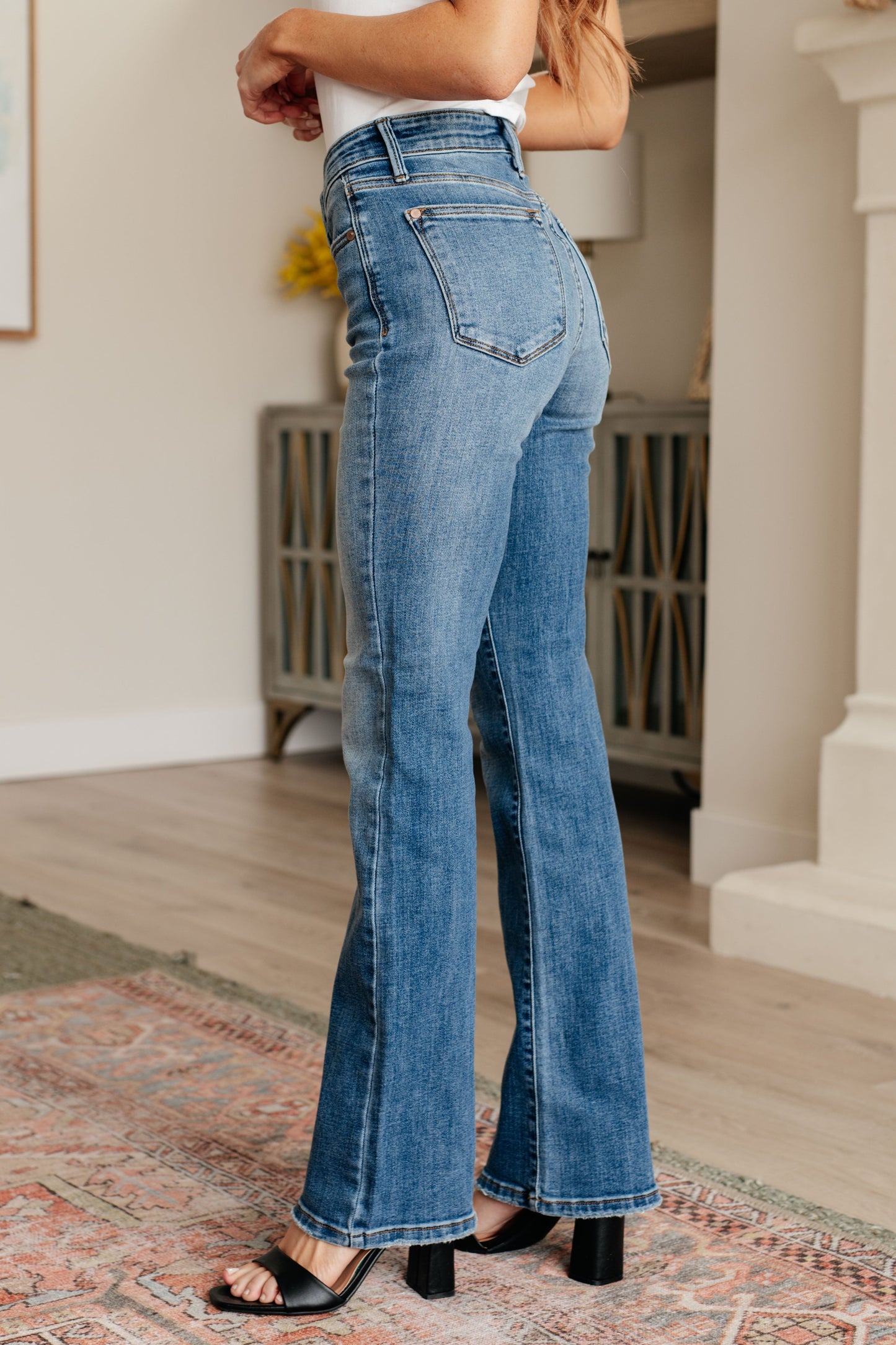 Genevieve Mid Rise Vintage Bootcut Jeans - FamFancy Boutique