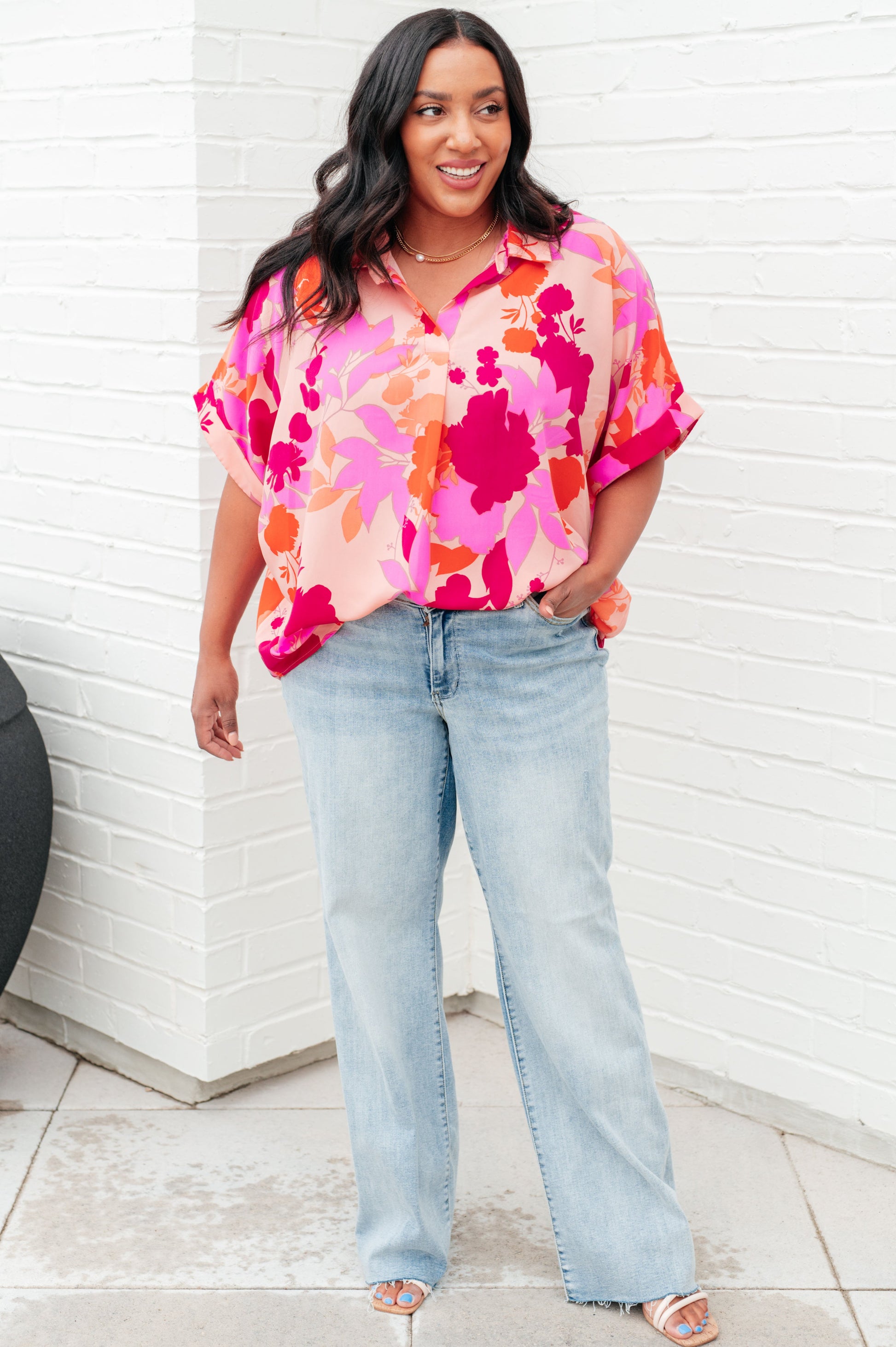 Hazy Cosmic Jive Relaxed Blouse - FamFancy Boutique
