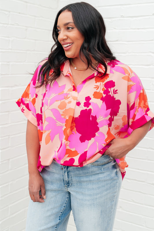 Hazy Cosmic Jive Relaxed Blouse - FamFancy Boutique