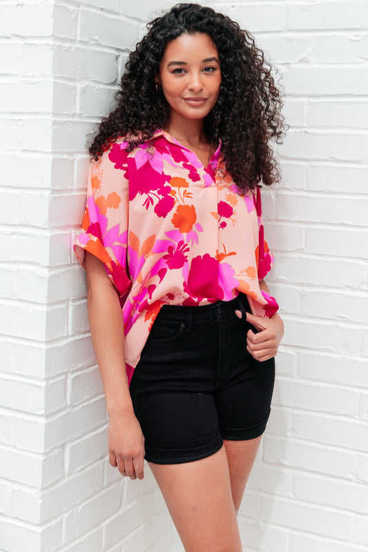 Hazy Cosmic Jive Relaxed Blouse - FamFancy Boutique
