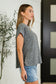 Heathered Harmony Basic Tee in Black