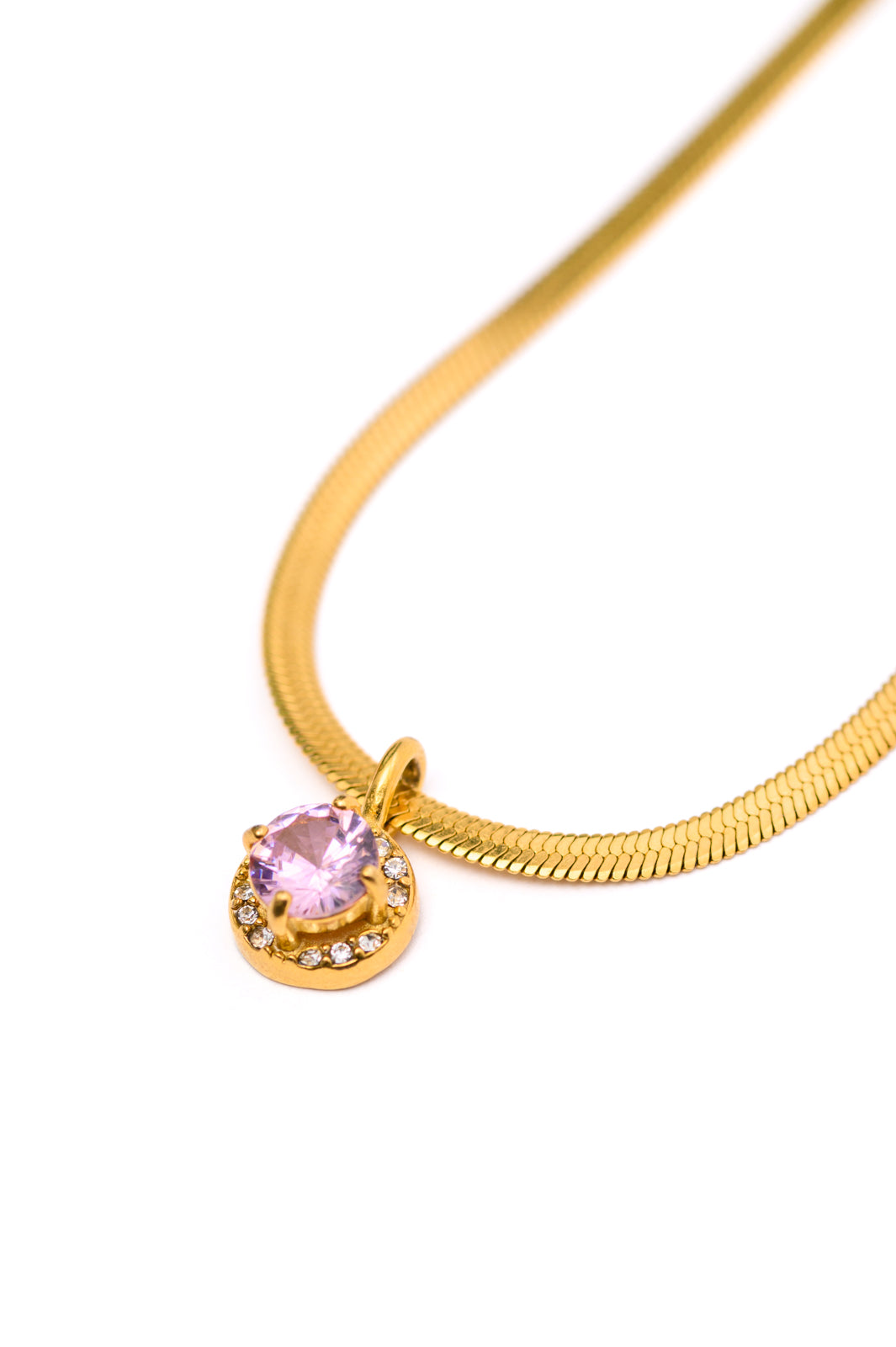 Here to Shine Gold Plated Necklace in Pink - FamFancy Boutique
