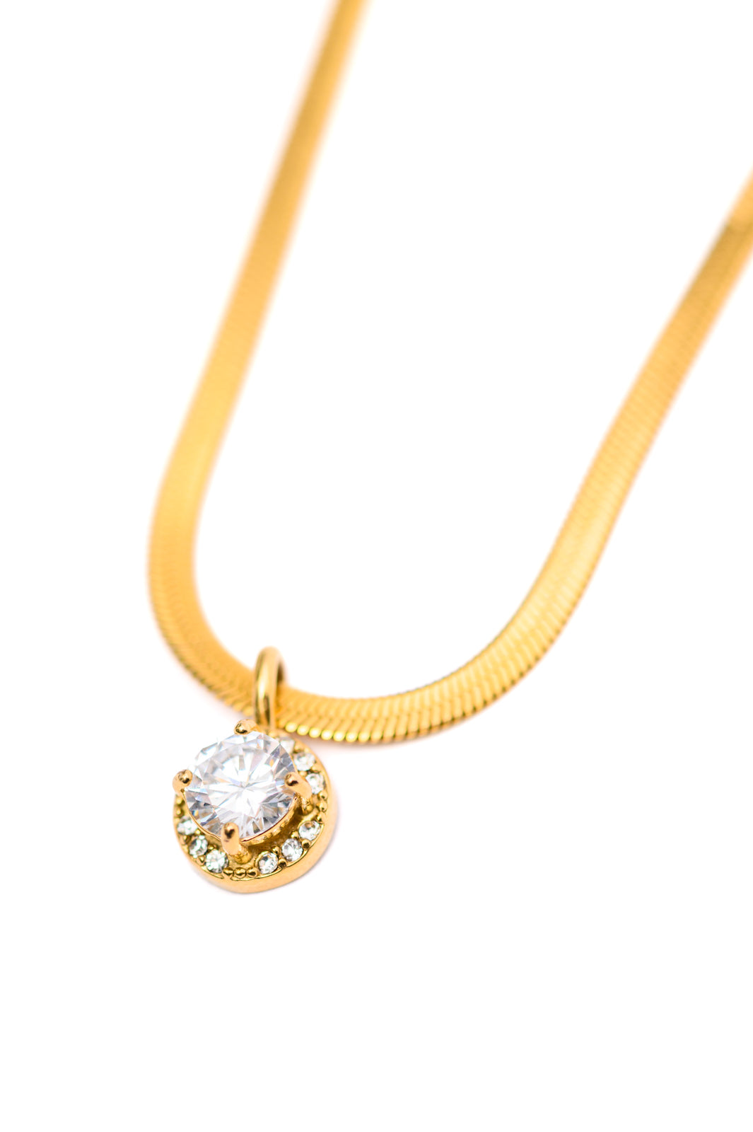 Here to Shine Gold Plated Necklace in White - FamFancy Boutique