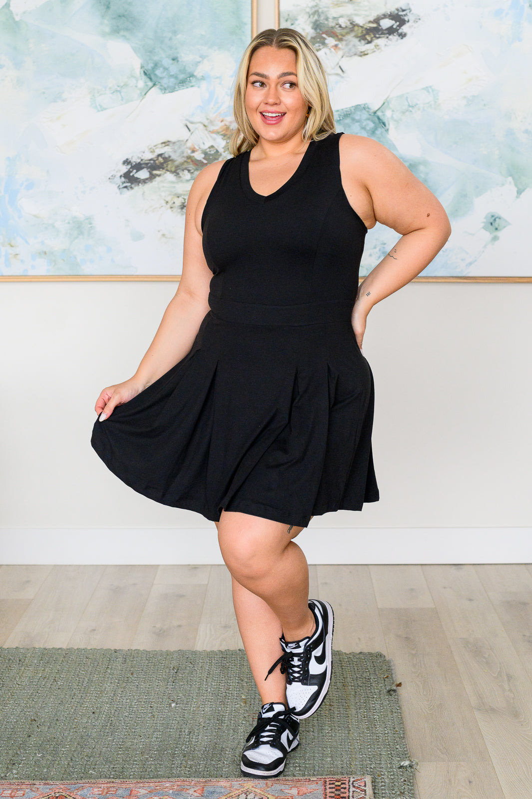 Hop, Skip and a Jump Dress and Shorts Set in Black - FamFancy Boutique