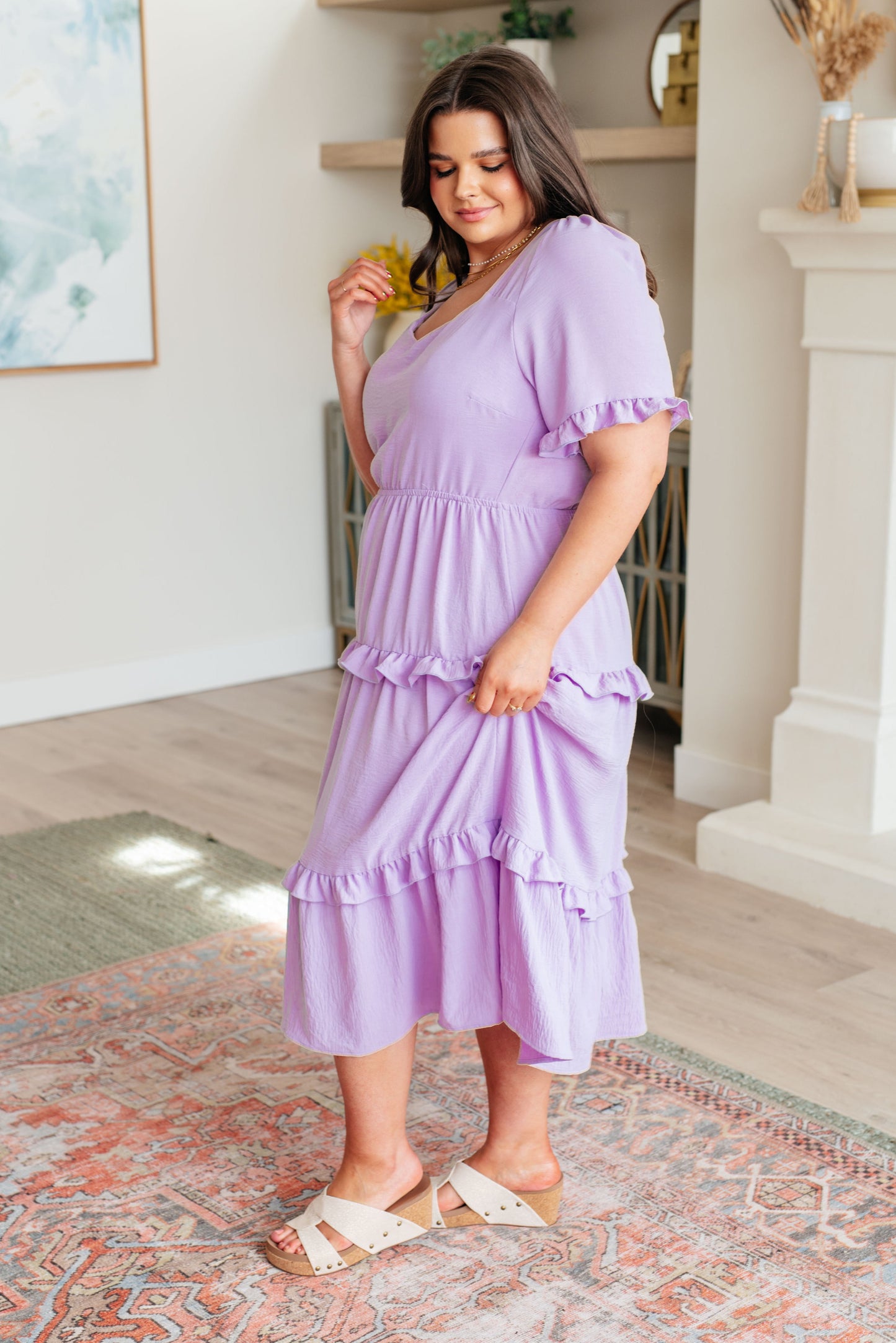 In My Carefree Era Tiered Ruffled Dress - FamFancy Boutique