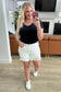 Jessie High Rise Rigid Magic Cutoff Shorts in White - FamFancy Boutique