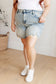 Cindy High Rise Mineral Wash Distressed Boyfriend Shorts - FamFancy Boutique