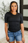 Knit Pick Basic Tee in Black