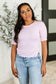 Knit Pick Basic Tee in Pink