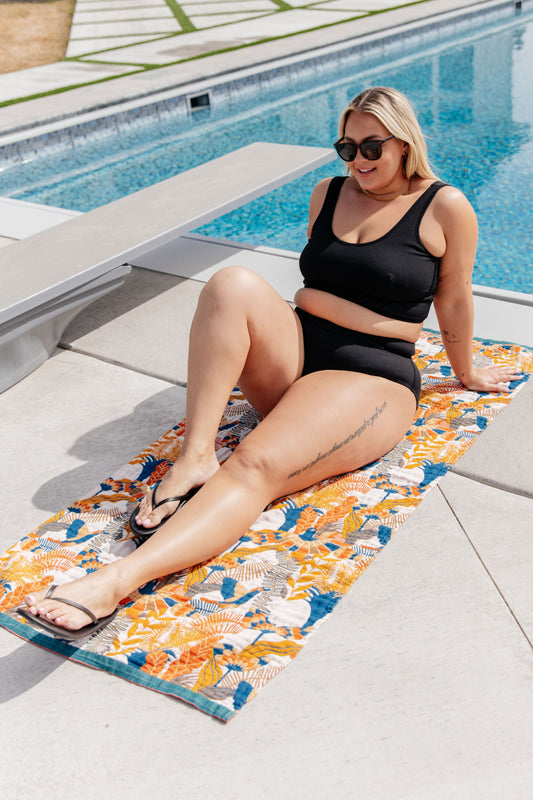 Luxury Beach Towel in Bird Of Paradise - FamFancy Boutique