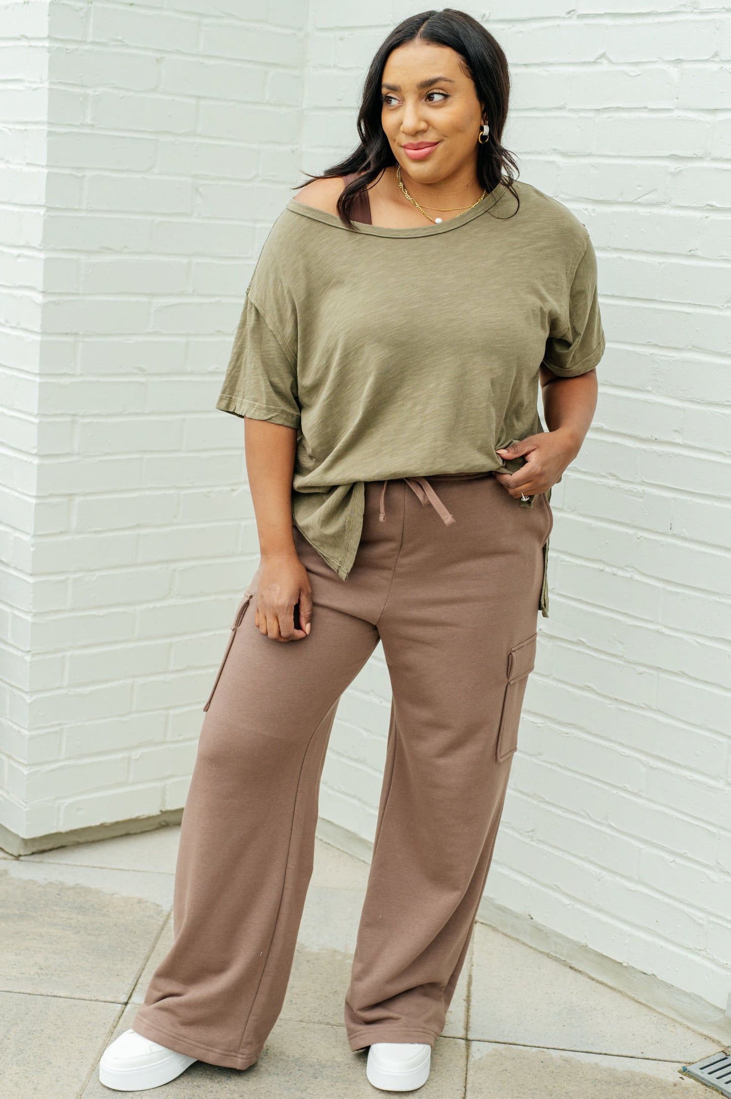 Let Me Live Relaxed Tee in Army - FamFancy Boutique