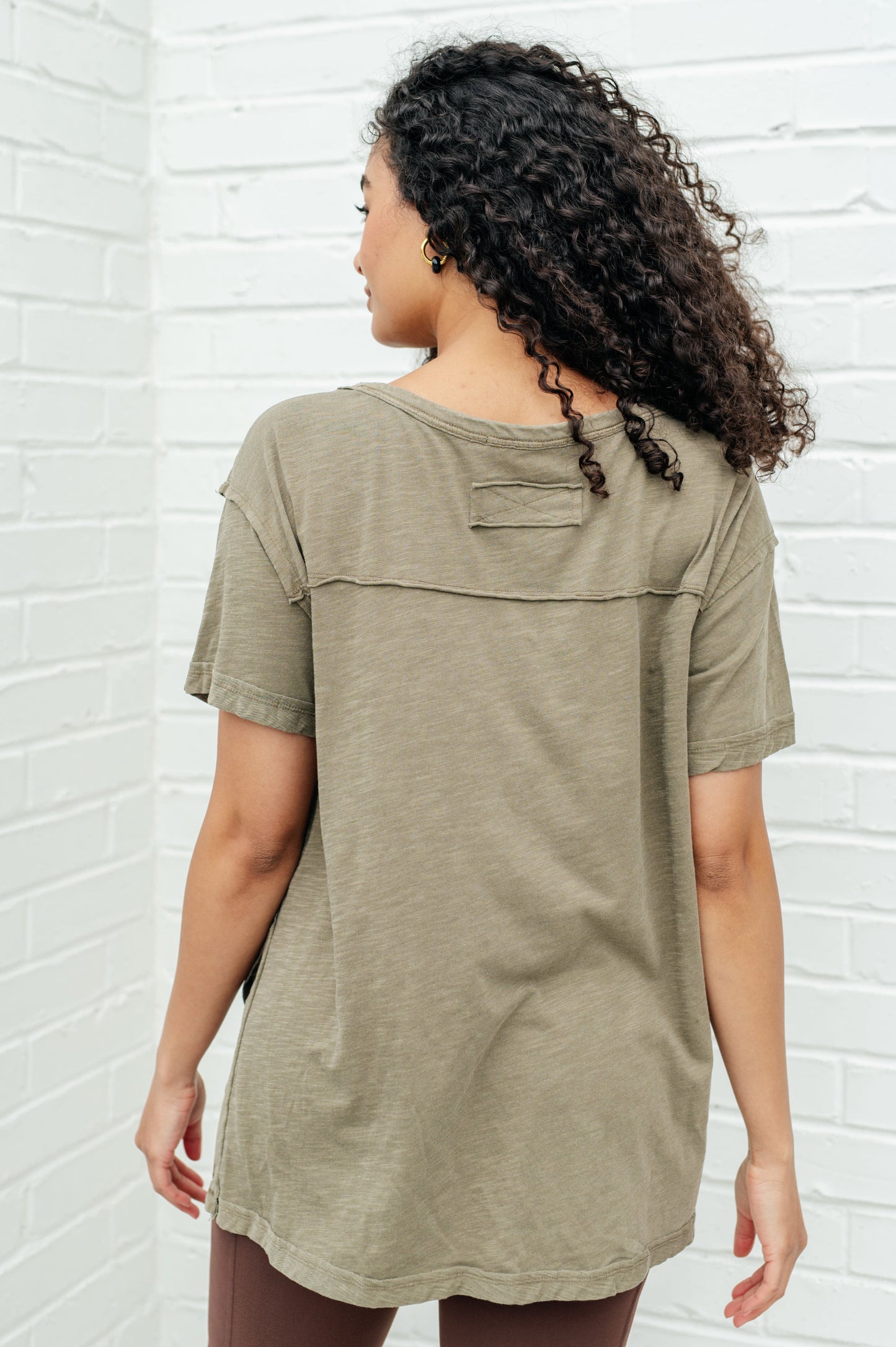 Let Me Live Relaxed Tee in Army - FamFancy Boutique