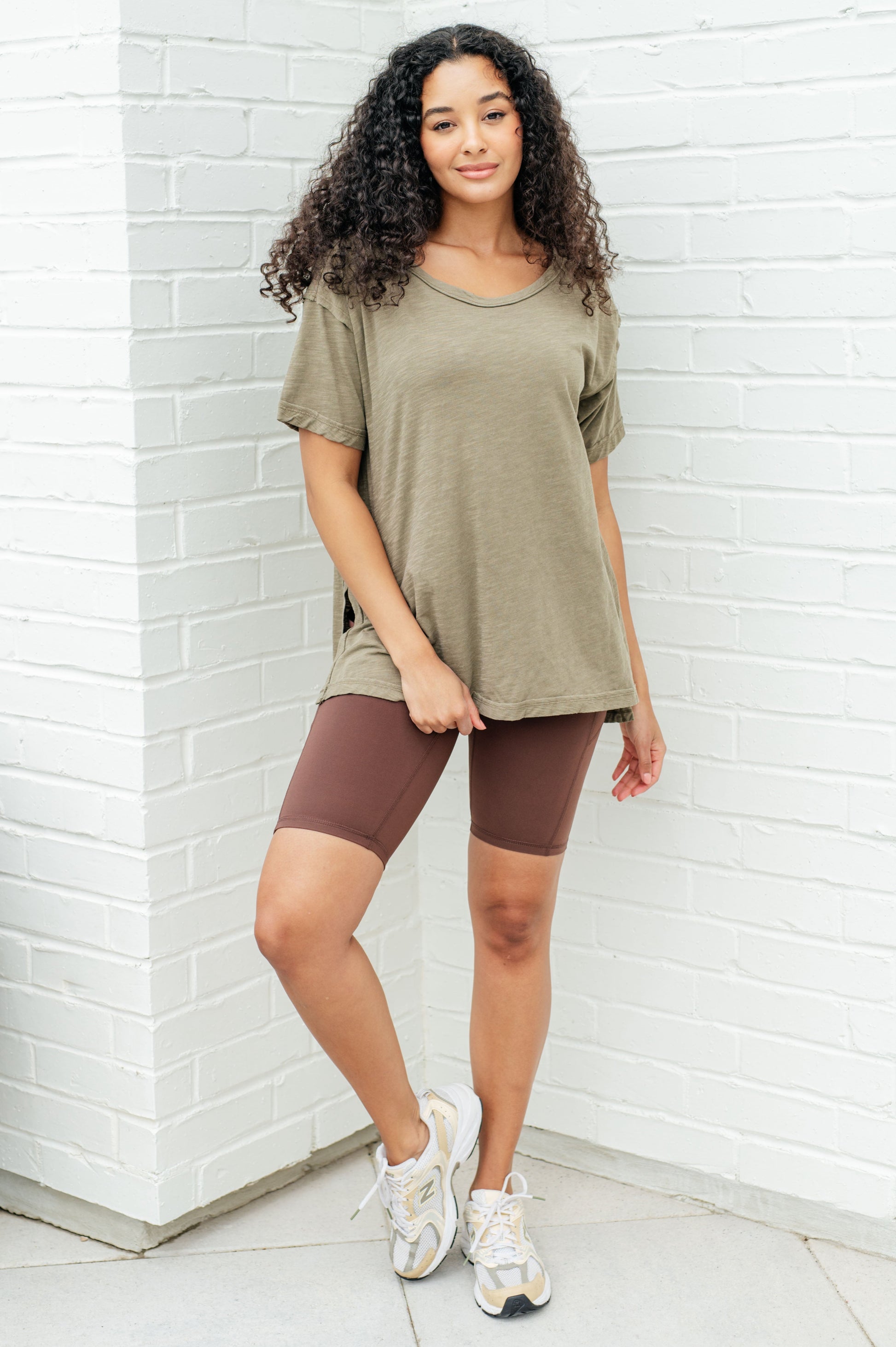 Let Me Live Relaxed Tee in Army - FamFancy Boutique