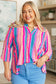 Lizzy Top in Blue and Pink Stripe - FamFancy Boutique