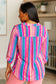 Lizzy Top in Blue and Pink Stripe - FamFancy Boutique