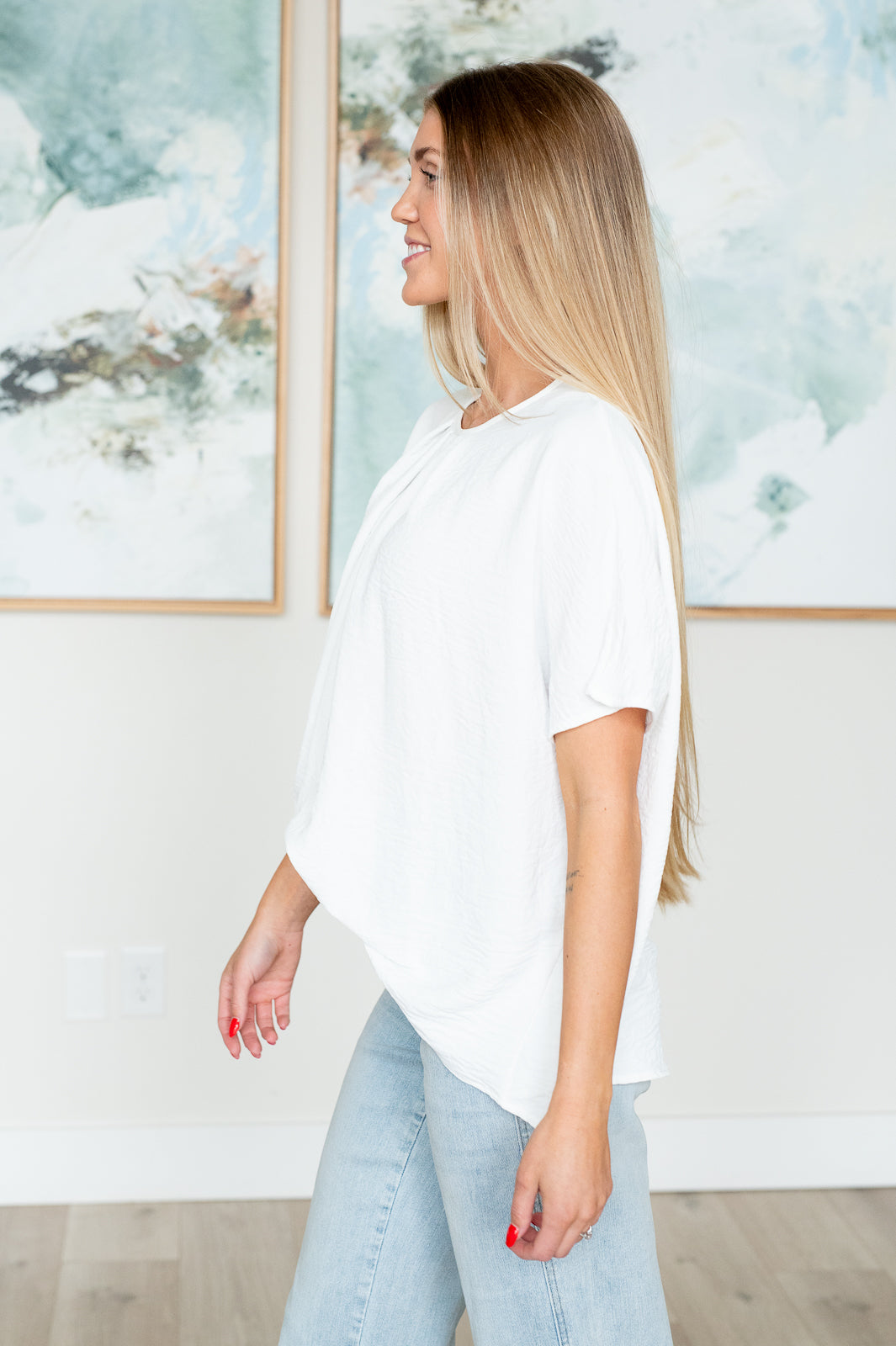 Mild Moments Pleat Detail Top - FamFancy Boutique