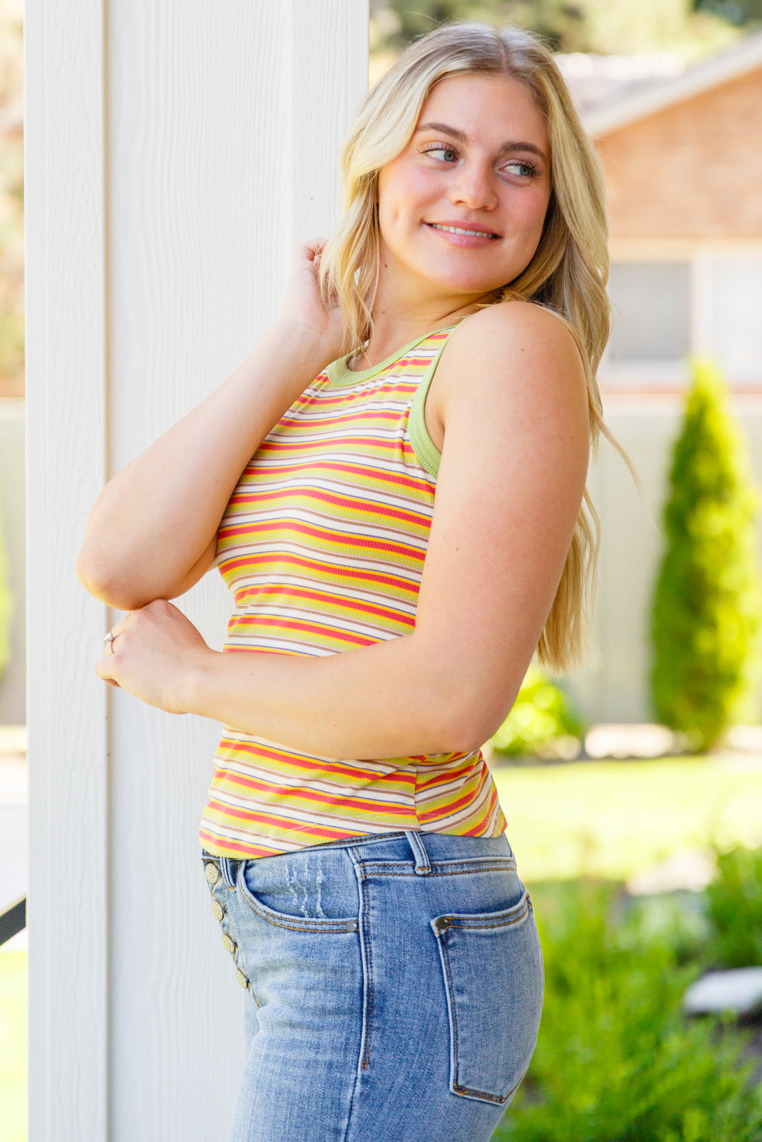 Now and Forever Striped Tank - FamFancy Boutique