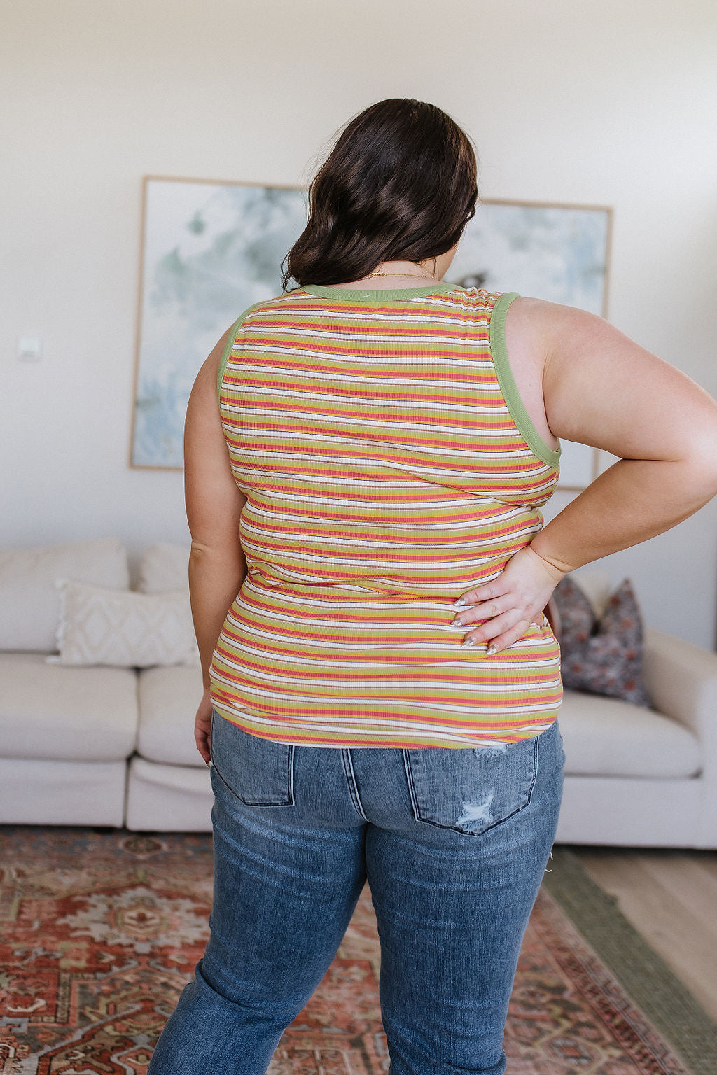 Now and Forever Striped Tank - FamFancy Boutique