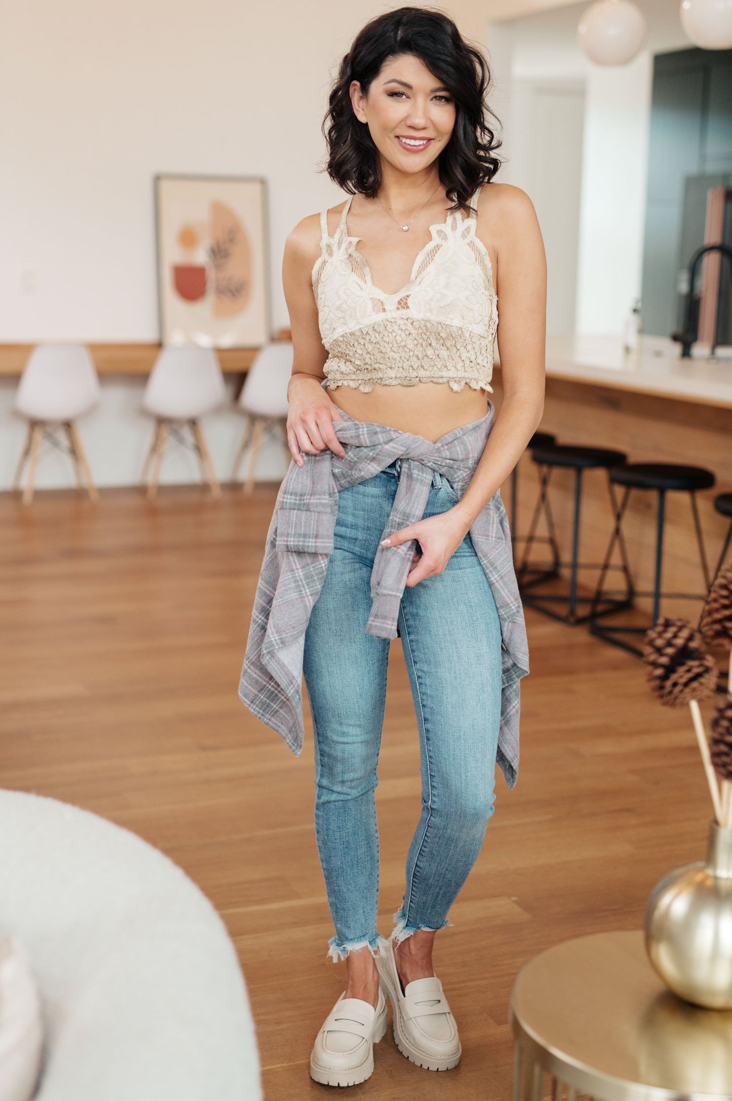 Live In Lace Bralette in Taupe - FamFancy Boutique