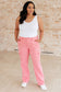 Peggy High Rise Cargo Straight Jeans in Pink - FamFancy Boutique