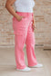Peggy High Rise Cargo Straight Jeans in Pink - FamFancy Boutique