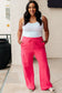 Run, Don't Walk Cargo Sweatpants in Flamingo Pink - FamFancy Boutique