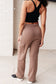 Run, Don't Walk Cargo Sweatpants in Smokey Brown - FamFancy Boutique