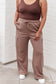 Run, Don't Walk Cargo Sweatpants in Smokey Brown - FamFancy Boutique