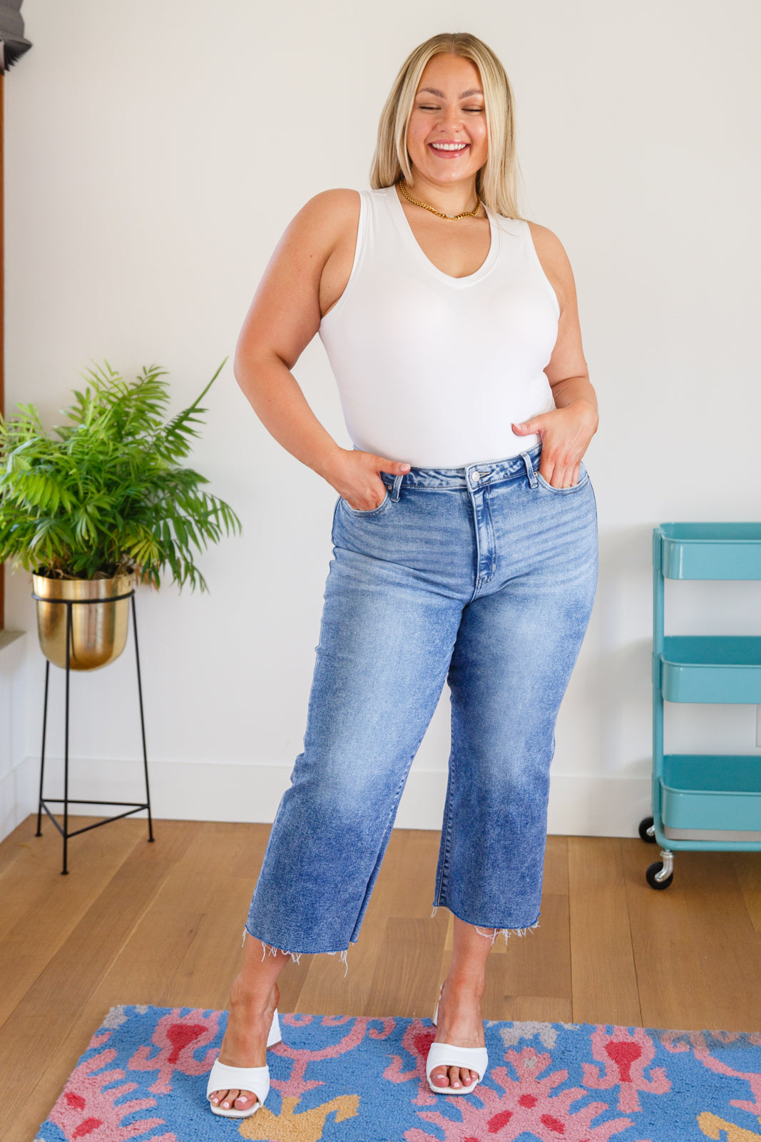 Simple Is The Way Wide Leg Capris - FamFancy Boutique