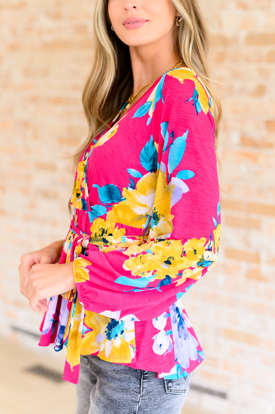 Spring to Be Sprung V-Neck Floral Blouse - FamFancy Boutique