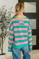 Stars On Stripes Patchwork Striped Sweatshirt