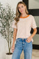 Sunbeam Shuffle Banded Round Neck Top in Orange