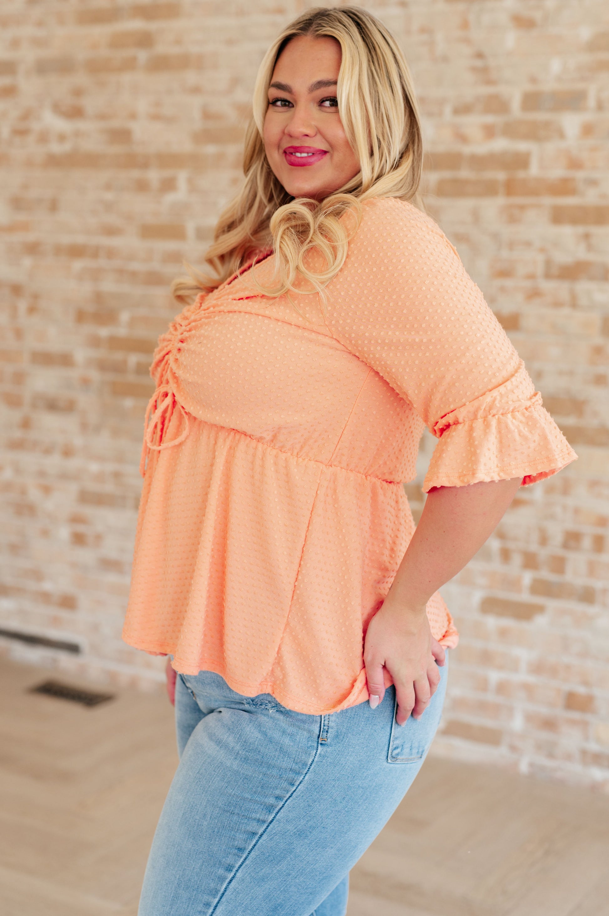 Sweet Sherbet Swiss Dot Top - FamFancy Boutique