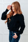 Under Her Spell Half Zip Pullover in Black