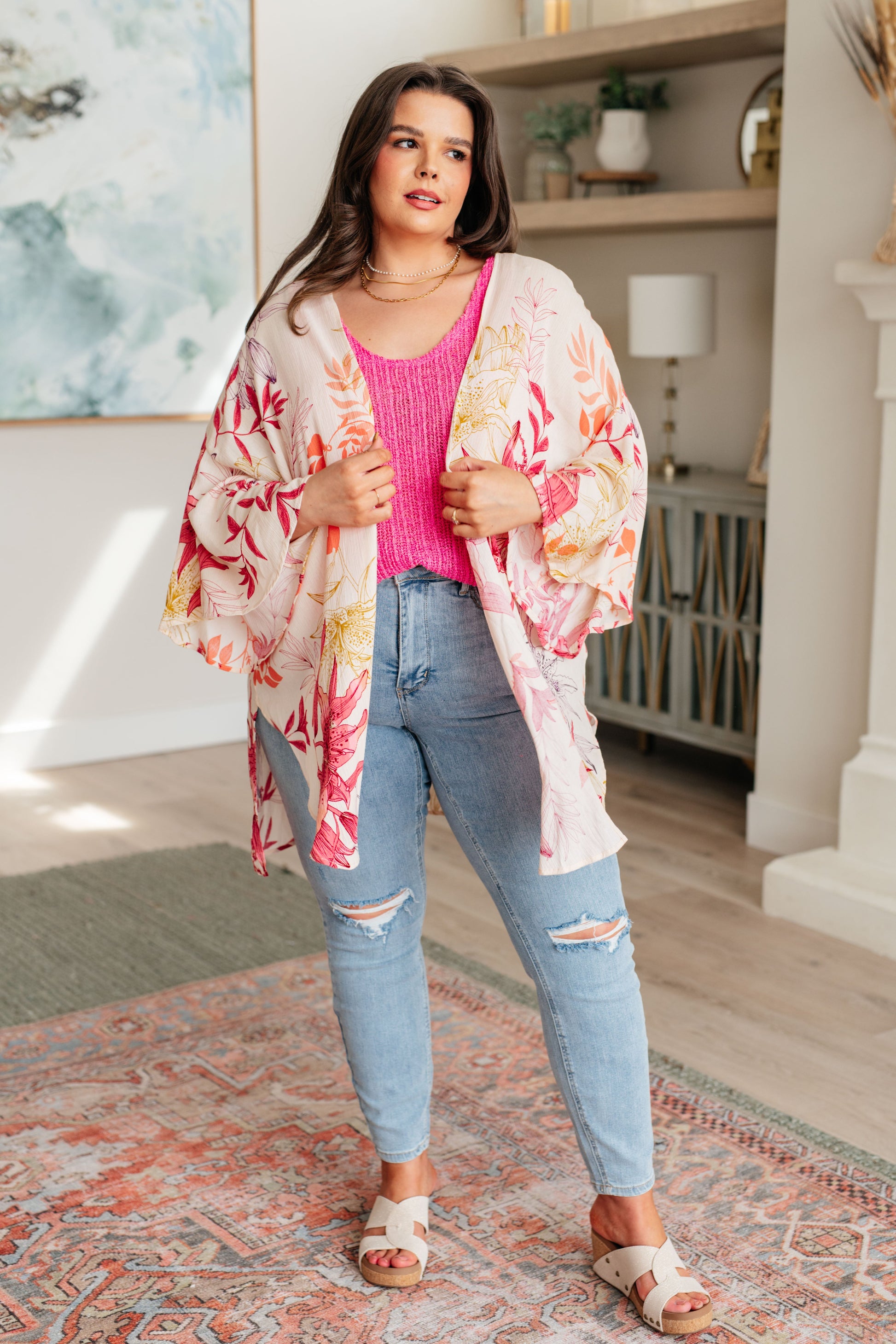 Vacay Season Bell Sleeve Kimono - FamFancy Boutique