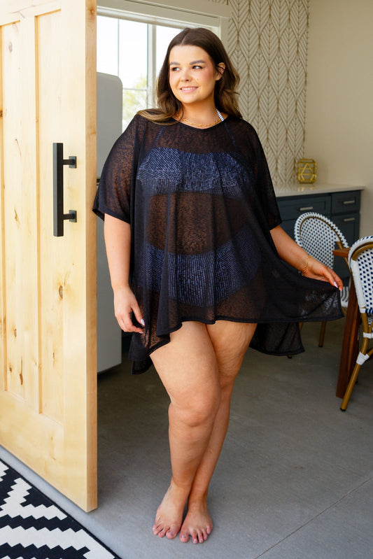 Warm Days, Cool Nights Top in Black - FamFancy Boutique