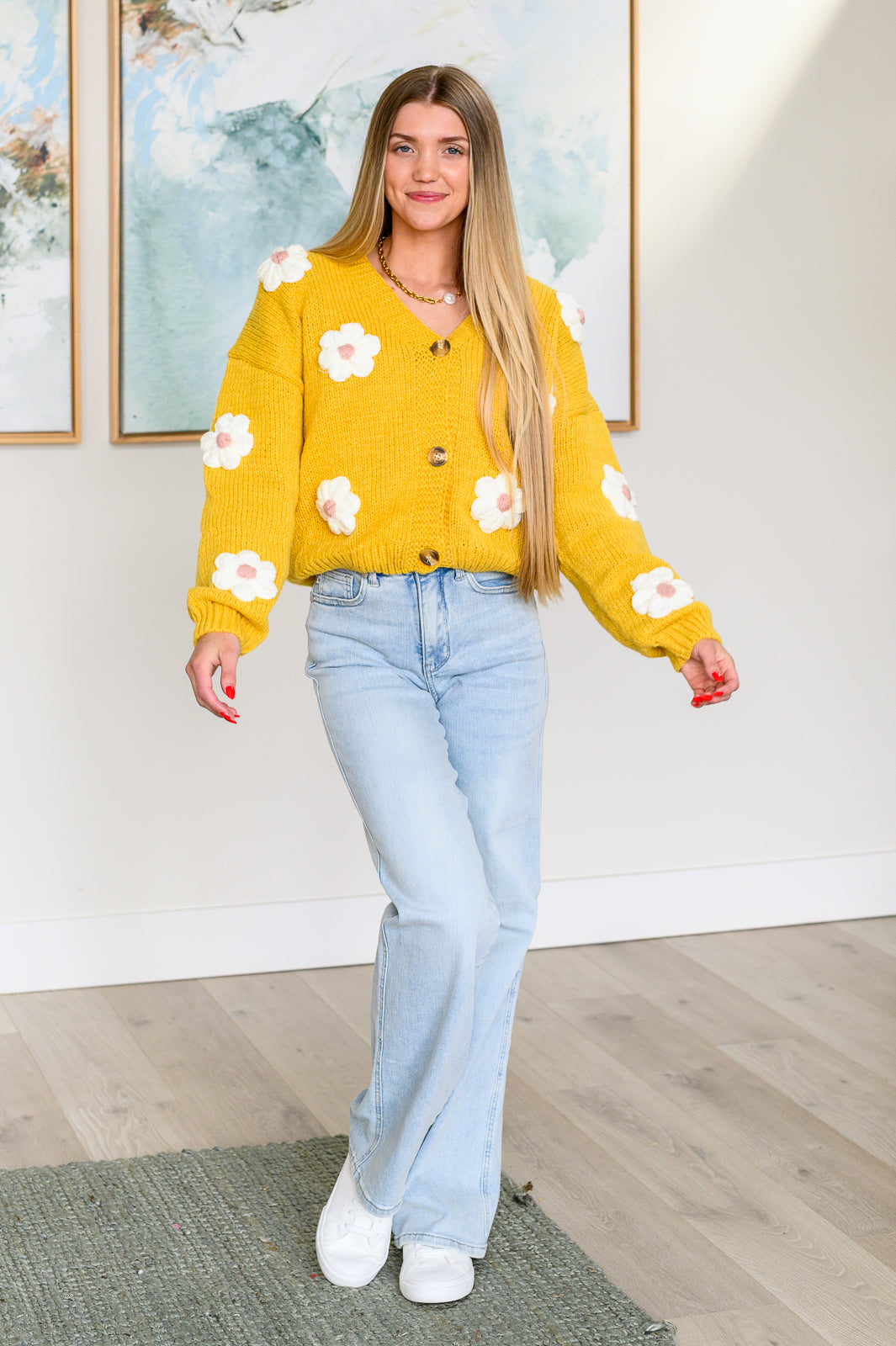 You're Enough Floral Cardigan - FamFancy Boutique