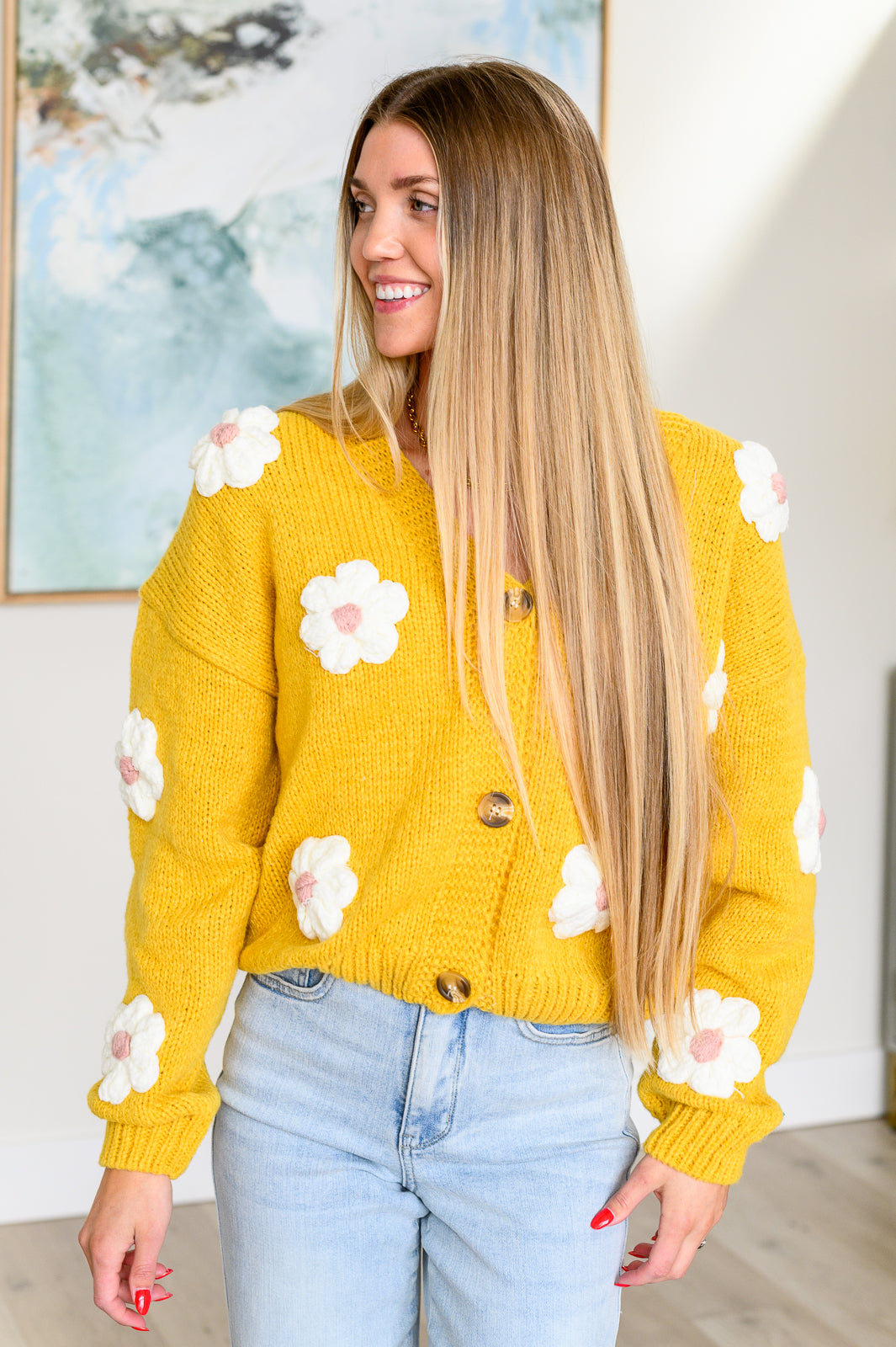 You're Enough Floral Cardigan - FamFancy Boutique