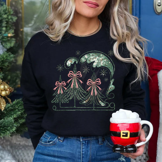 Whimsical 3 Green Trees tee