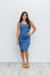 Blue Wrap Dress - FamFancy Boutique