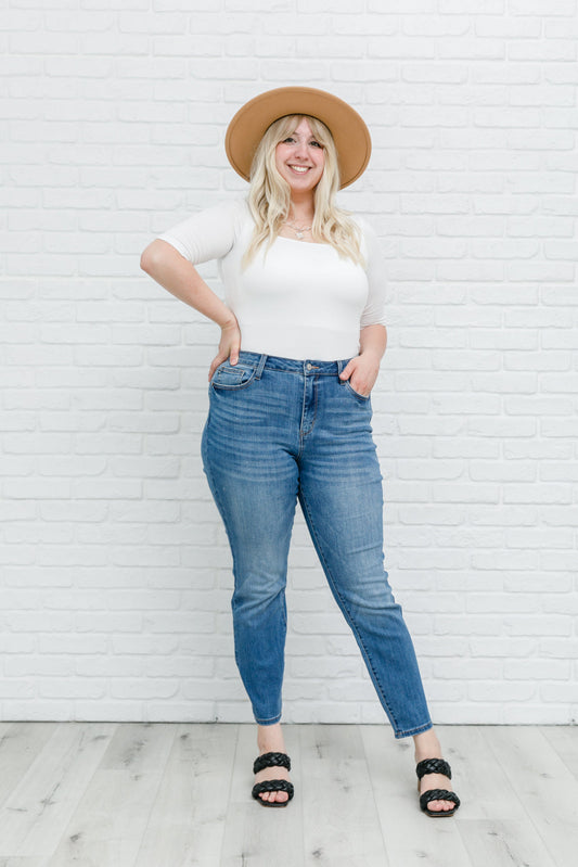 High Waist Slim Fit Jeans - FamFancy Boutique